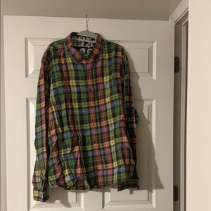Tailor Vintage Multicolor Plaid Casual Button Down Shirt